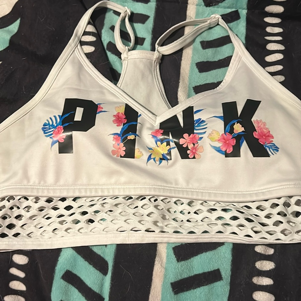 victoria secret pink padded sports bra